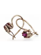 Vintage Jewlery Earrings Ruby Original Vintage 14K Rose Gold vec053r